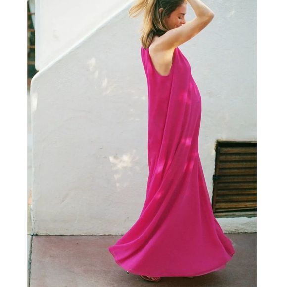 HATCH Halter Maxi Dress Magenta Size 0 - Picture 1 of 8